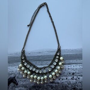Stunning Pearl and Diamond Necklace